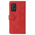 Bi-Color Series Samsung Galaxy A52 5G, Galaxy A52s Lommebok-deksel - Rød