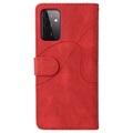 Bi-Color Series Samsung Galaxy A72 5G Lommebok-deksel - Rød