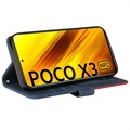 Bi-Color Series Xiaomi Poco X3 Pro/X3 NFC Lommebok-deksel - Blå