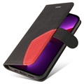 Bi-Color Series iPhone 14 Pro Lommebok-deksel - Svart