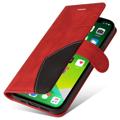 Bi-Color Series iPhone 14 Lommebok-deksel - Rød