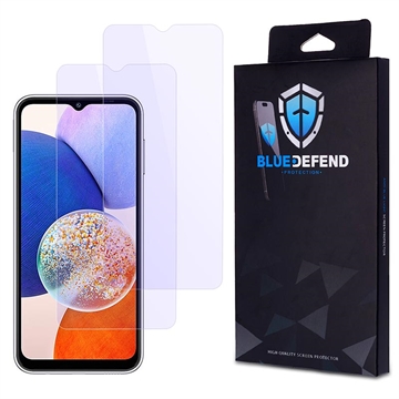 Samsung Galaxy A14/A14 5G BlueDefend Anti-Blue Light Skjermbeskyttere Beskyttelsesglass - 2 stk.