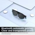 Bluetooth 5.3-solbriller med smart lyd og AI-oversettelse - svart