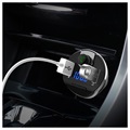 Bluetooth FM-sender med Dobbel USB-billader T20 - Svart