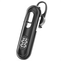 Bluetooth Headset med Mikrofon og LCD-skjerm - Svart
