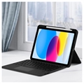 iPad 2022/2025 Etui med Bluetooth-tastatur - Svart