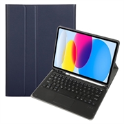 iPad 2022/2025 Etui med Bluetooth-tastatur - Mørkeblå