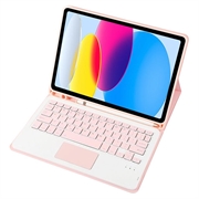 iPad 2022/2025 Etui med Bluetooth-tastatur - Rosa