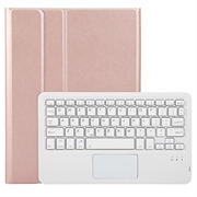 iPad 2022/2025 Etui med Bluetooth-tastatur - Roségull