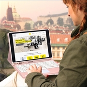 iPad Air 11 2026/2025/2024/iPad Air 2022/2020 Bluetooth-tastaturveske - Rosa