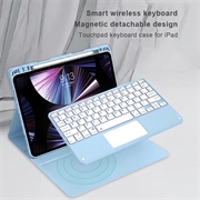 iPad Air 13 2026/2025/2024/iPad Pro 12.9 2022/2021/2020/2018 Bluetooth-tastaturveske - babyblå