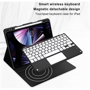 iPad Air 13 2026/2025/2024/iPad Pro 12.9 2022/2021/2020/2018 Bluetooth-tastaturveske - svart