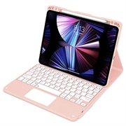 iPad Air 13 2026/2025/2024/iPad Pro 12.9 2022/2021/2020/2018 Bluetooth-tastaturveske - Rosa