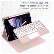 iPad Air 13 2026/2025/2024/iPad Pro 12.9 2022/2021/2020/2018 Bluetooth-tastaturveske - Rosa