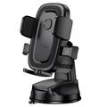 Borofone BH132 bilholder med tyngdekraftsmekanisme til frontrute/instrumentpanel - 4.5"-7" - svart