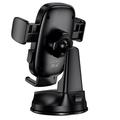 Borofone BH132 bilholder med tyngdekraftsmekanisme til frontrute/instrumentpanel - 4.5"-7" - svart