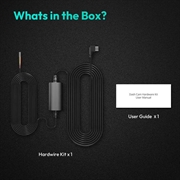 Botslab Dash Cam-kabelmonteringssett - USB-C, 24/7 parkeringsovervåking, lavspenningsbeskyttelse - svart