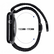 Apple Watch Flettet nylonrem med magnetlås - 49mm/46mm/45mm/44mm - svart