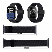 Apple Watch Flettet nylonrem med magnetlås - 49mm/46mm/45mm/44mm - svart
