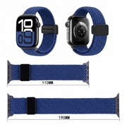 Apple Watch Flettet nylonrem med magnetlås - 49mm/46mm/45mm/44mm - blå
