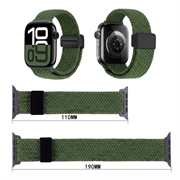 Apple Watch Flettet nylonrem med magnetlås - 49mm/46mm/45mm/44mm - grønn