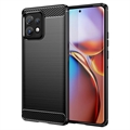 Motorola Edge 40 Pro/Edge+ (2023) Børstet TPU Deksel - Karbonfiber