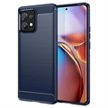 Motorola Edge 40 Pro/Edge+ (2023) Børstet TPU Deksel - Karbonfiber