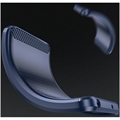 Motorola Edge 40 Pro/Edge+ (2023) Børstet TPU Deksel - Karbonfiber - Blå