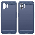Nothing Phone (2) Børstet TPU-deksel - Karbonfiber