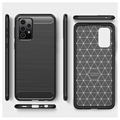 Samsung Galaxy A52 5G/A52s 5G Børstet TPU-deksel - Karbonfiber - Svart