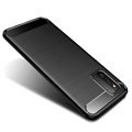 Samsung Galaxy F52 5G Børstet TPU-deksel - Karbonfiber