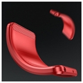 Xiaomi Redmi 12 Børstet TPU Deksel - Karbonfiber - Rød