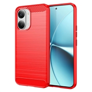 Xiaomi Redmi Turbo 5 Max/Poco X8 Pro Max børstet TPU-deksel - karbonfiber - rød