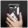 Asus ROG Phone 5 Børstet TPU-deksel - Karbonfiber - Svart