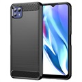 Motorola Moto G50 5G Børstet TPU Deksel - Karbonfiber - Svart