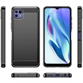 Motorola Moto G50 5G Børstet TPU Deksel - Karbonfiber - Svart
