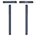 Samsung Galaxy A34 5G Børstet TPU-deksel - Karbonfiber - Blå