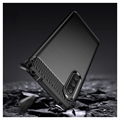 Sony Xperia 10 V Børstet TPU-deksel - Karbonfiber