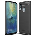 Brushed TPU Huawei Honor 10 Lite, P Smart (2019) Deksel - Svart