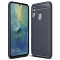 Brushed TPU Huawei Honor 10 Lite, P Smart (2019) Deksel - Mørkeblå