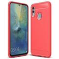 Brushed TPU Huawei Honor 10 Lite, P Smart (2019) Deksel - Rød