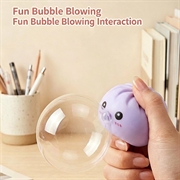 Dumpling squishy antistress-leke som blåser bobler, med dampkurv - Lilla