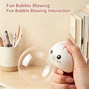 Dumpling squishy antistress-leke som blåser bobler, med dampkurv - hvit