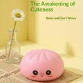 Dumpling squishy antistress-leke som blåser bobler, med dampkurv - rosa