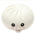 Dumpling squishy antistress-leke som blåser bobler, med dampkurv - hvit