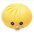 Dumpling squishy antistress-leke som blåser bobler, med dampkurv - gul