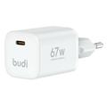 Budi AC310EW 67W GaN USB-C hurtiglader med Power Delivery - hvit