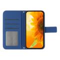 Sunflower-serien iPhone 14 Pro Max Lommebok-deksel - Blå