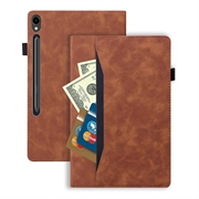 Samsung Galaxy Tab S11/S10 Lite/S10 FE/S9 FE/S9/S8/S7 Business Style Folio-etui - Brun