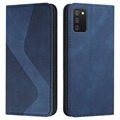 Business Style Samsung Galaxy A03s Lommebok-deksel - Blå